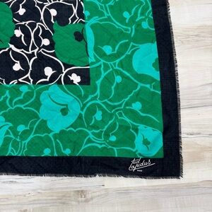 Ted Lapidus Signed Large Floral Print Scarf square Wrap 53x53”